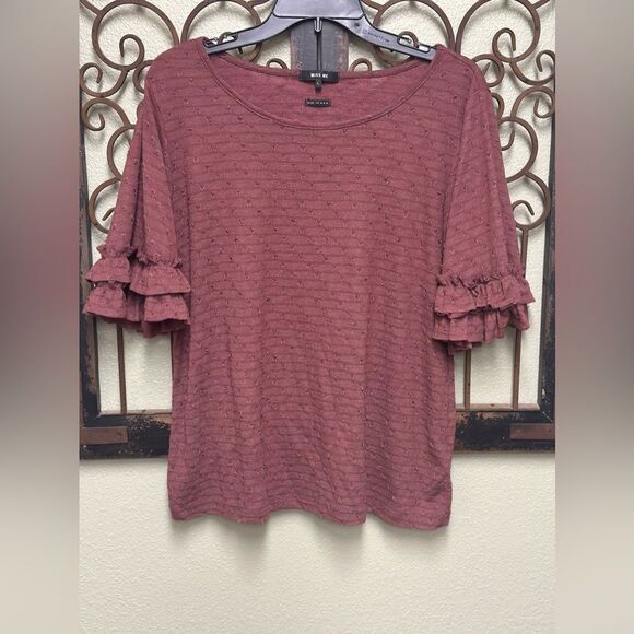 Miss Me Tops - Miss Me ruffle sleeve top